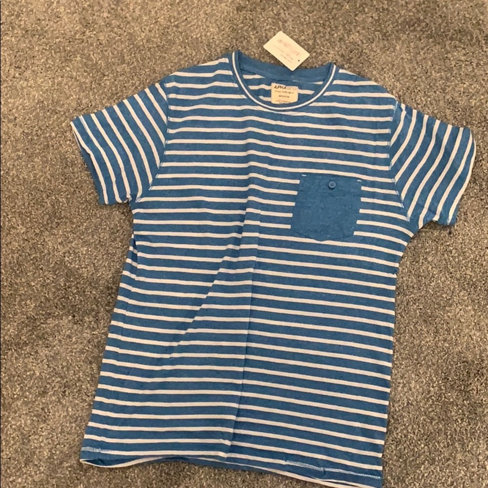 NWT Striped Tee with Pocket